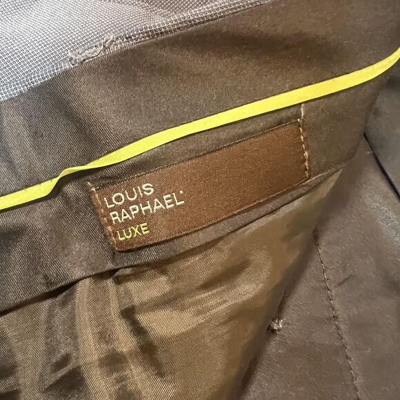 Louis Raphael Luxe Pants Mens 36x30 Wool Blend Slim Fit Dress Trousers Classic - Picture 5 of 11